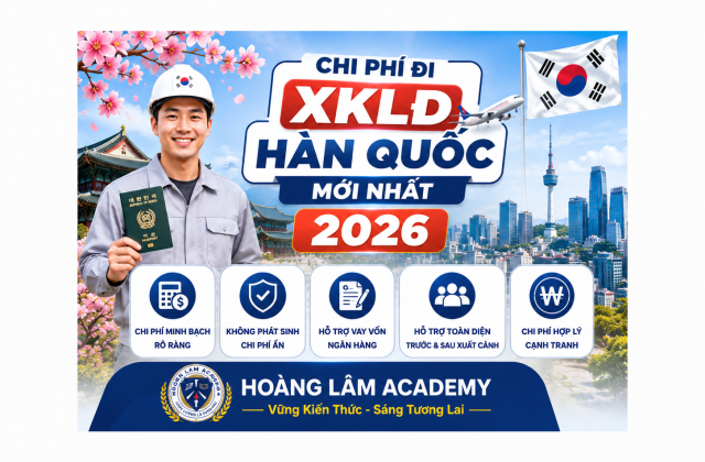 Chi phí đi XKLĐ Hàn Quốc mới nhất 2026